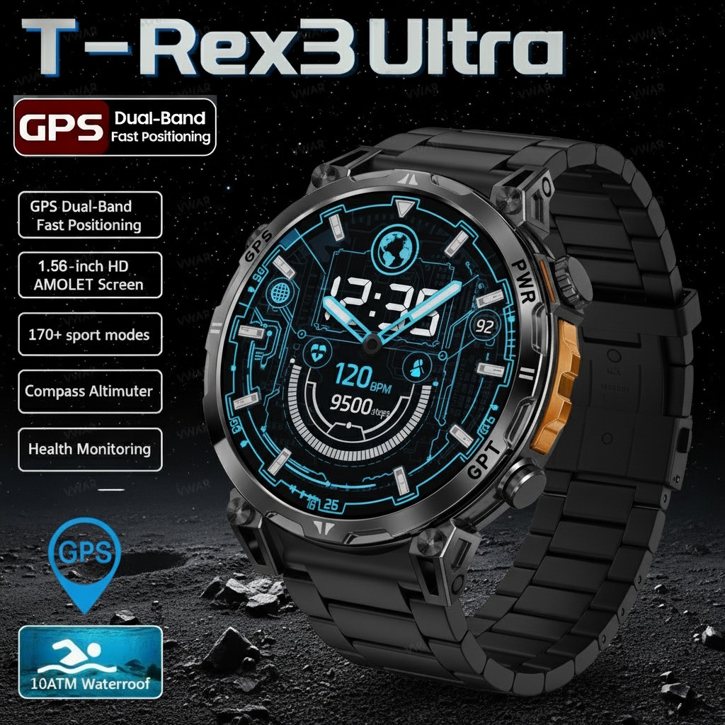 Huawei Smartwatch Watch Fit - 2026년 신형 T-Rex 3 프로 밀리터리