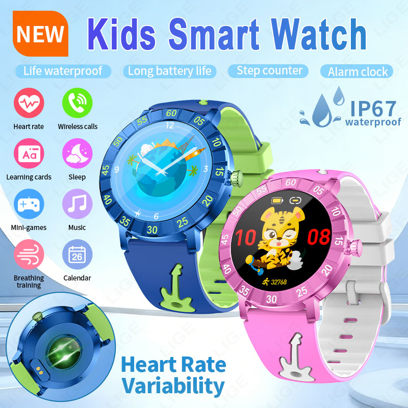 Smartwatch Watches Useful Gift For Boys - LIGE 2026 HRV 키즈 스마트워치 SOS
