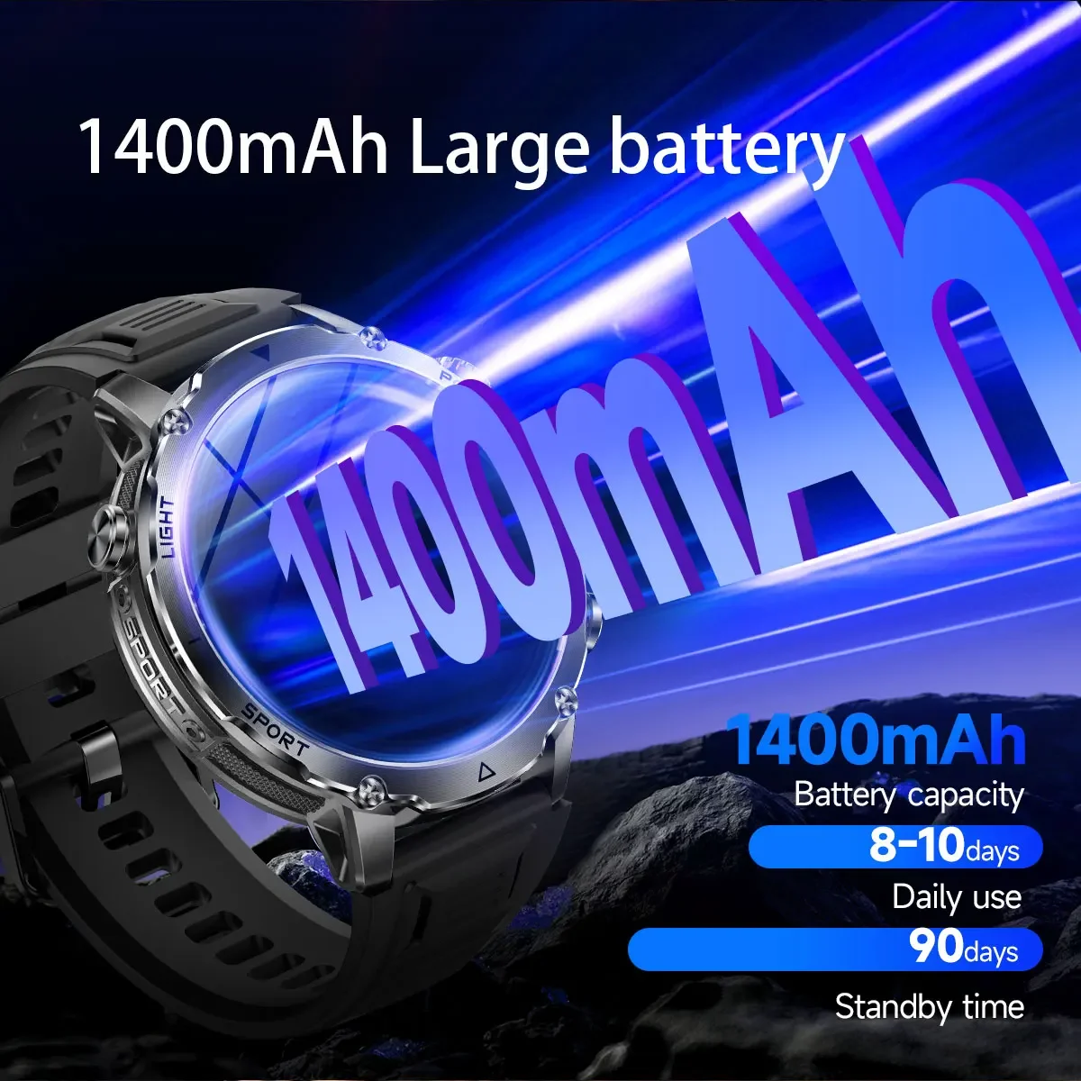 브랜드+1400mAh 대용량 배터리 스마트워치 남성용  - Smartwatch Watches Brands For Men 리뷰 및 가격