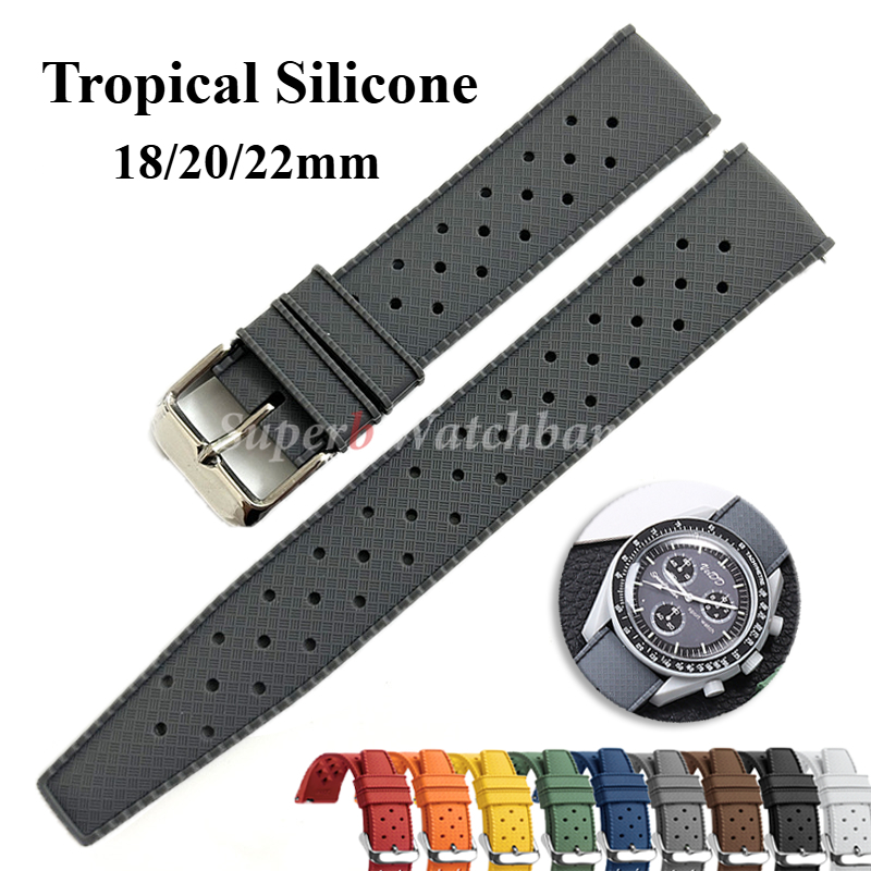 트로피컬 실리콘 시계줄 퀵 릴리즈 스트랩 18mm 20 - Citizen Watches Smartwatch 리뷰 및 가격