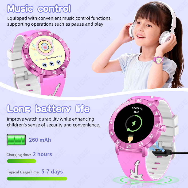LIGE 키즈 스마트워치 HRV SOS 어린이 스마트워 - Smartwatch Watches Useful Gift For Boys 리뷰 및 가격